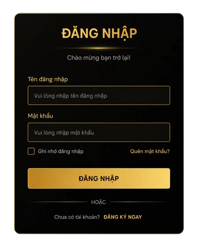 Minh họa đăng nhập tài khoản 98WIN9
